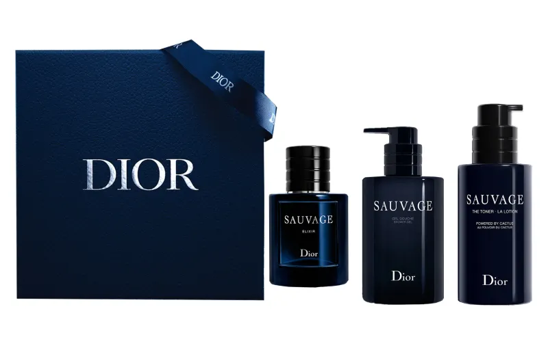 DIOR Toner, shower gel, men's perfume, lavender set, grapefruit, 60 ml, 250 ml, 100 ml