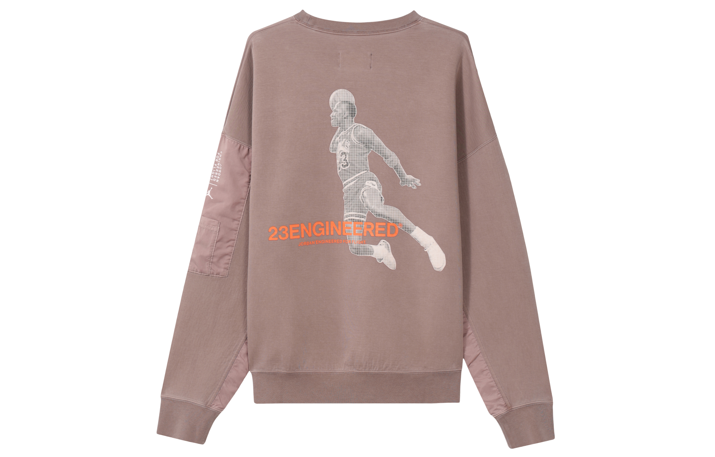 Мужское худи Jordan 23 Engineered (вит-грей / серо-коричневое) — фото 2