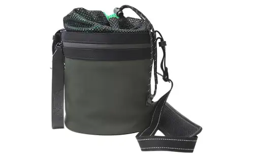 Bottega Veneta Nylon Bucket Bag, Messenger Bag, Crossbody Bag, Shoulder Bag Men's Dark Green