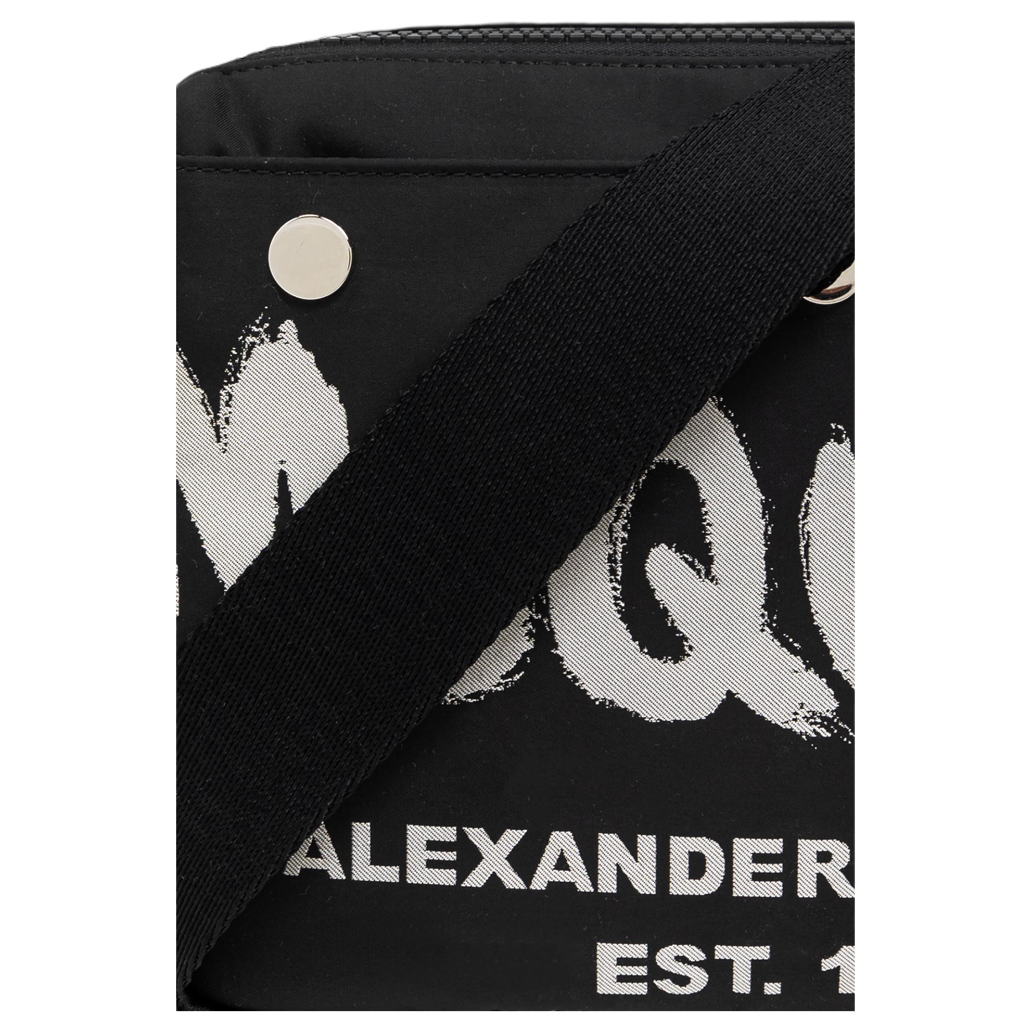 Мужская сумка Alexander McQueen (черная) — фото 8