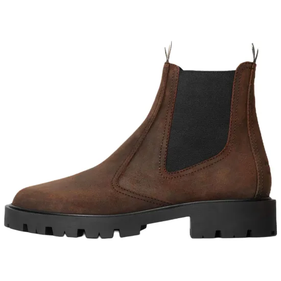 CELINE Chelsea Boots Women's Dark Brown