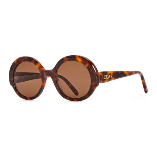 LOEWE Acetate Round Sunglasses Women's Brown