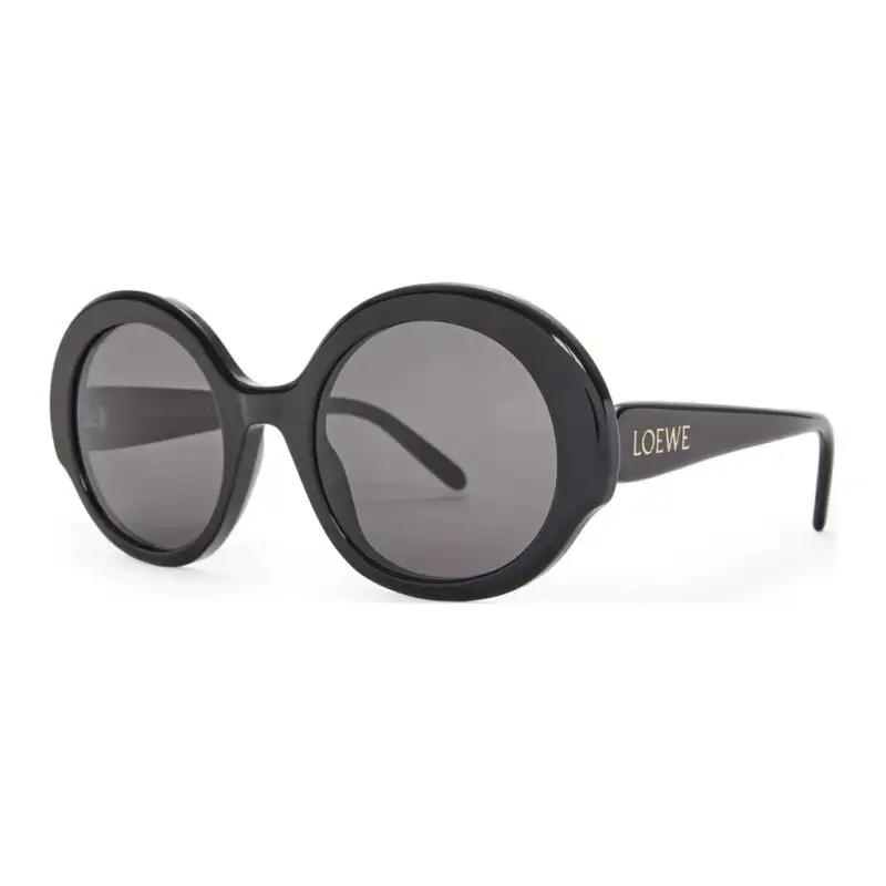 LOEWE Acetate Round Sunglasses Women's Black