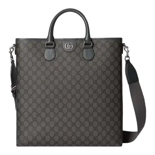 GUCCI Ophidia Supreme Canvas Bag, Shoulder Bag, Crossbody Bag, Handbag Medium Unisex Dark Gray & Black