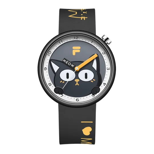 FILA Fashion Collection European/US Watches Quartz Movement Silicone Strap Black Dial Unisex
