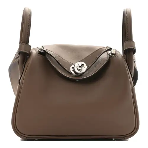HERMES Lindy Swift Calfskin Handbag 19 Women's D0 Beige Weimar Dog Beige