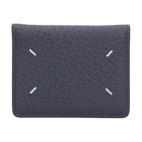 Maison Margiela Leather Card Holder Unisex Blue