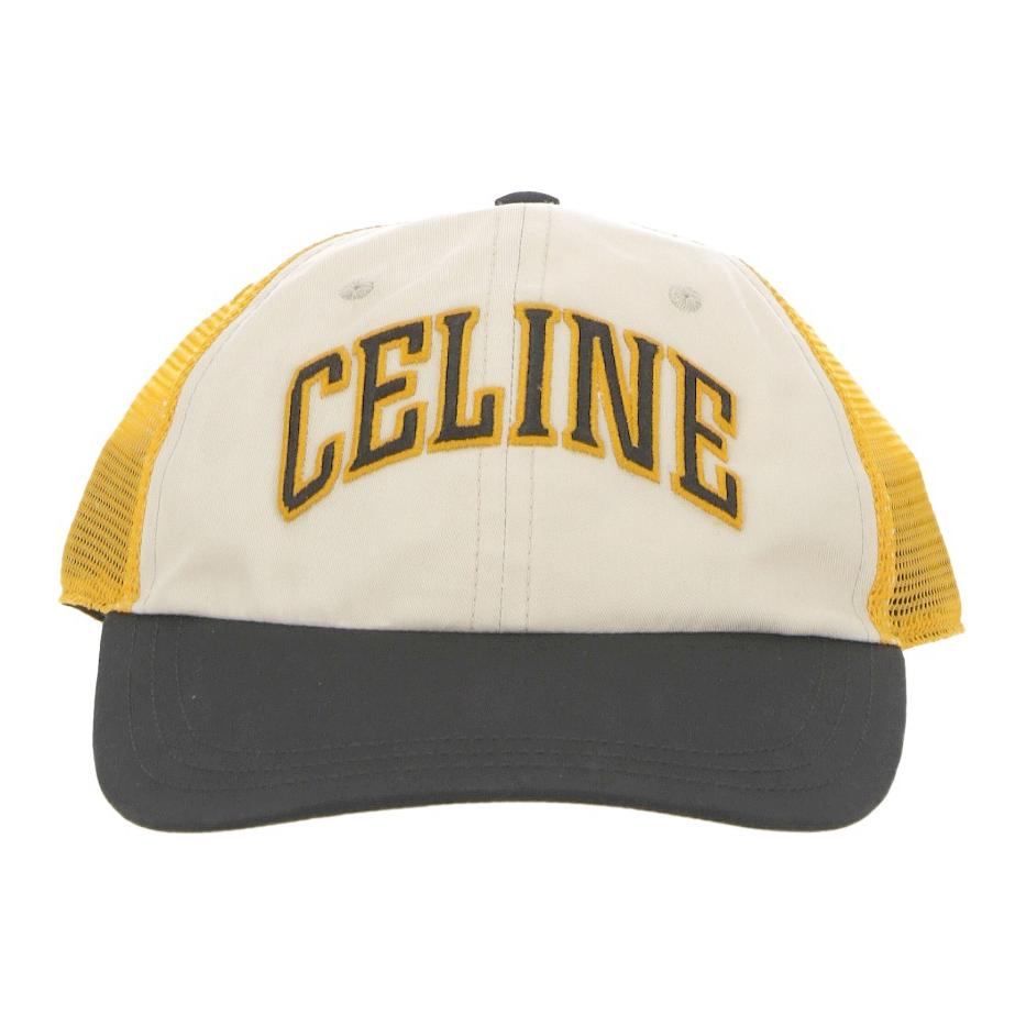 CELINE Cotton Baseball Caps Men's Yellow