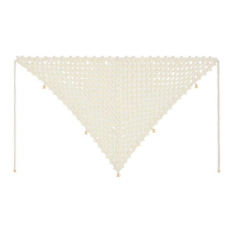 CELINE Triomphe Bandana In Crocheted Cotton