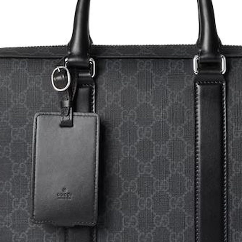 Мужская сумка-портфель Gucci Supreme (черная) — фото 8