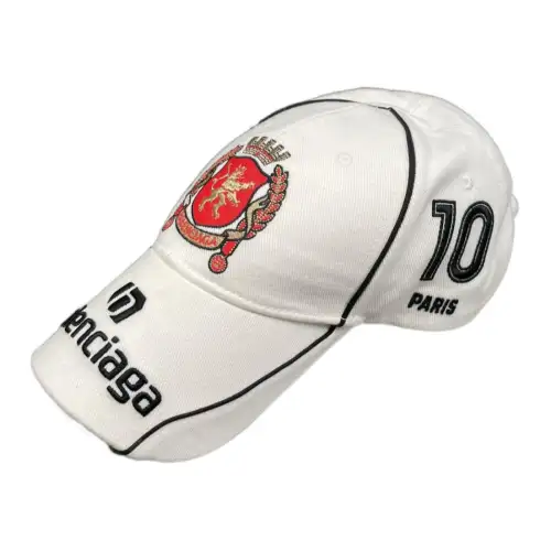 Balenciaga Cotton Baseball Caps Men's White