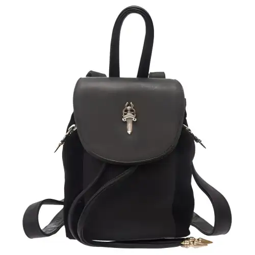 Chrome Hearts Leather Backpack Mini Women's Black
