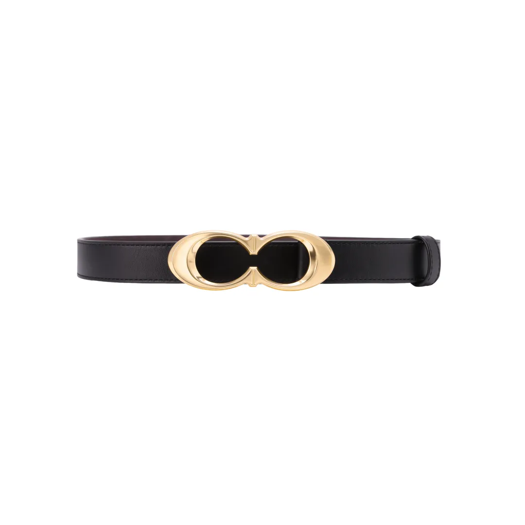 COACH Calfskin Leather Belts Women's Width 2.5cm