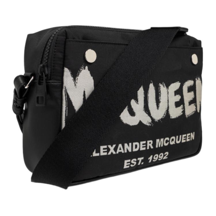 Мужская сумка Alexander McQueen (черная) — фото 4