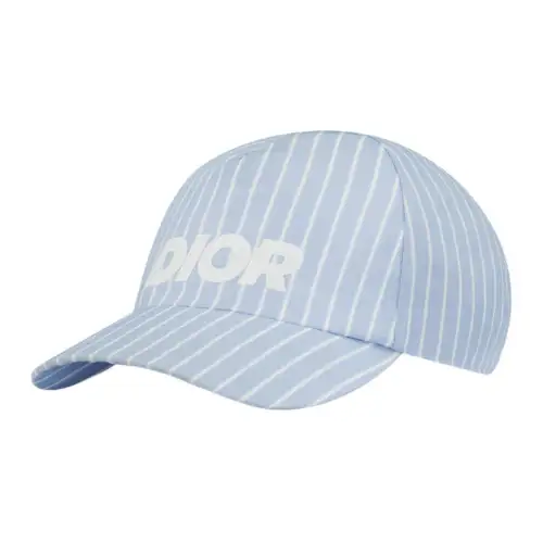 DIOR Homme Logo Printed Striped Baseball Cap