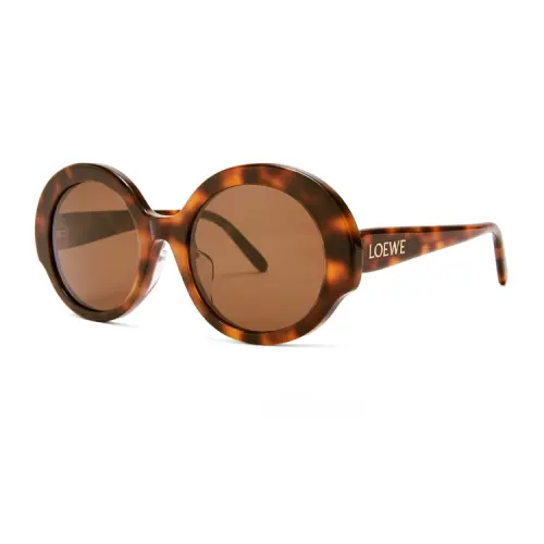LOEWE Acetate Round Sunglasses Women's Tortoiseshell