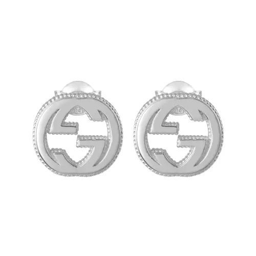 GUCCI Interlocking Stud Earrings Women's