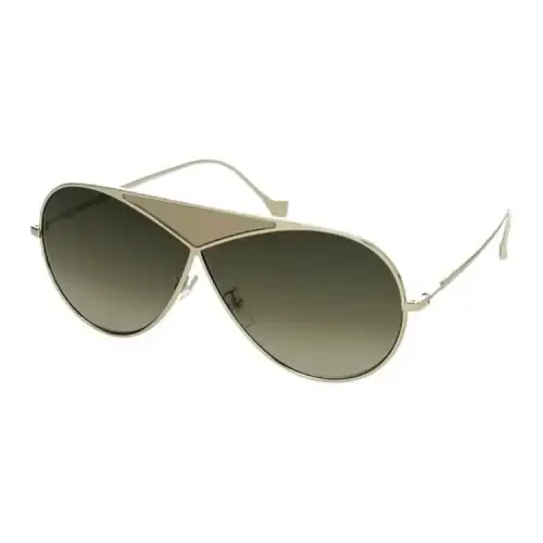 LOEWE Metal Irregular Shape Sunglasses Unisex Gold