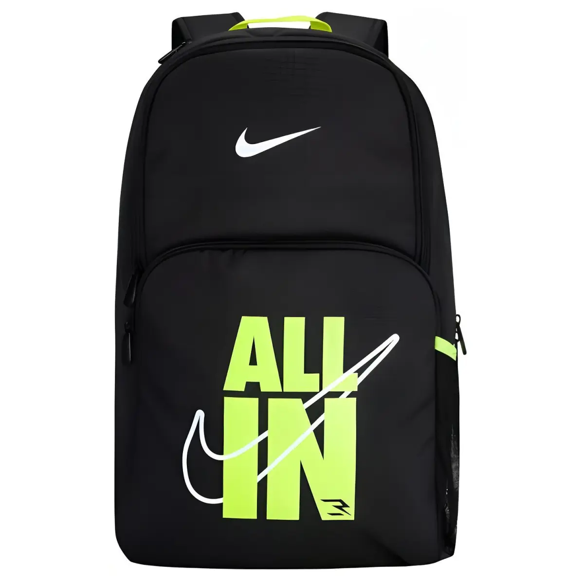 Nike Polyester Backpack Unisex Jet Black/Lime Rush
