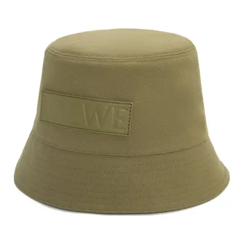 LOEWE Canvas Bucket Hats Unisex Green