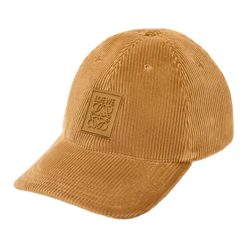 LOEWE Corduroy Baseball Caps Women's Brown