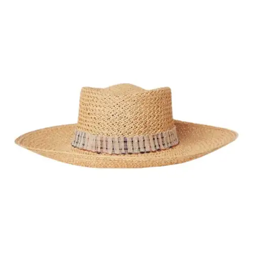 Loro Piana Straw Woven Hats & Caps Women's Yellow
