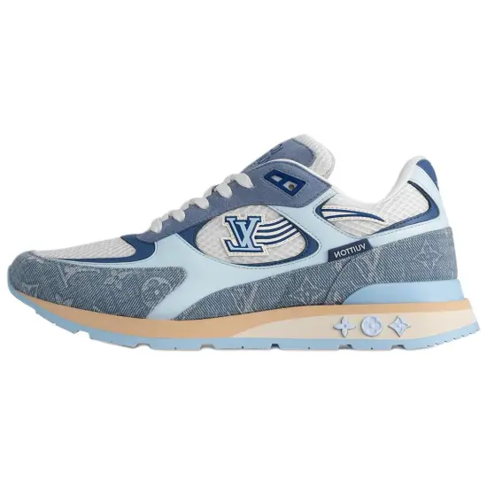 LOUIS VUITTON Run Away Casual Shoes Men Low-Top Blue