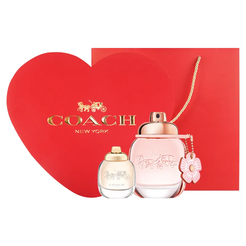 COACH New York Floral Scent Women's Heart Shaped Box Set Eau De Toilette Eau De Parfum EDP Floral Scent