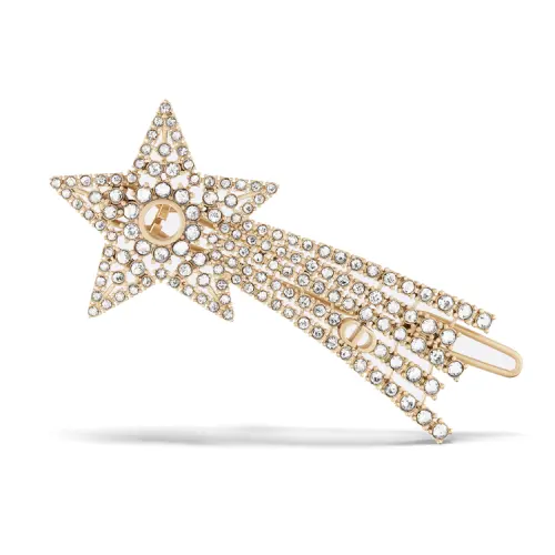 DIOR Metal, Crystal Hair Clips Women's Gold