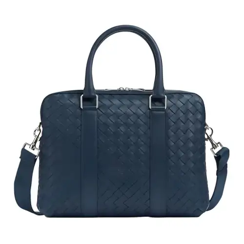 Bottega Veneta Cow Leather Handbag, Shoulder Bag, Briefcase Men's Dark Blue