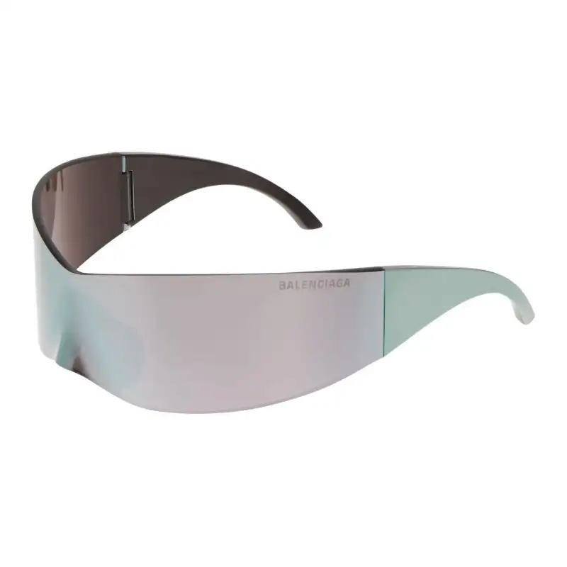 Balenciaga Injection Molded Irregular Shape Sunglasses Women's Silver