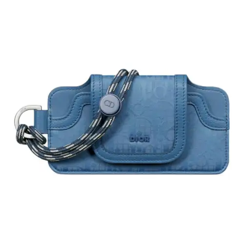 DIOR Nylon Eyeglass Pouch Small Men's Blue