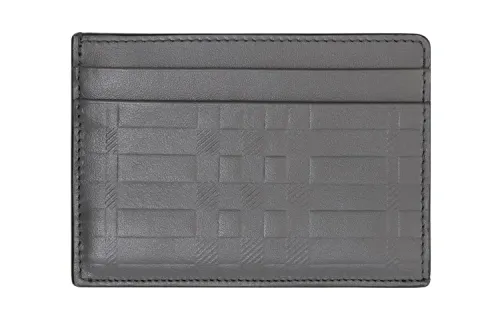 Burberry Calfskin Card Holder Men's Dark Gray