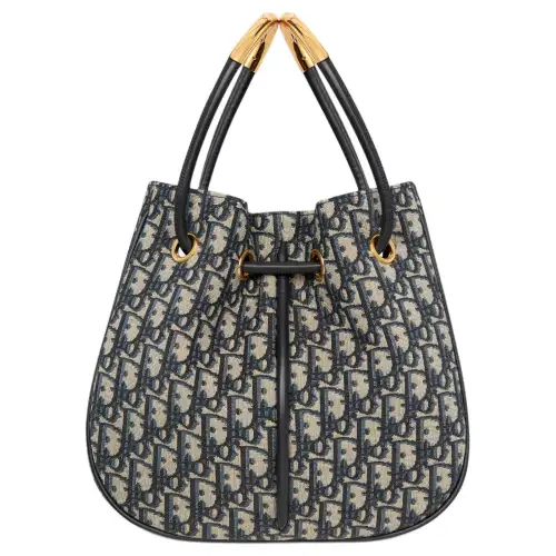 DIOR Jacquard One Shoulder Handbag, Crossbody Bag Medium Women's Blue