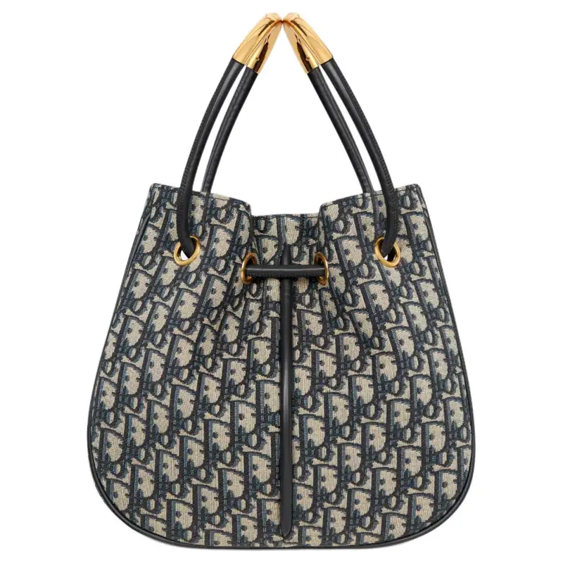 DIOR Jacquard One Shoulder Handbag, Crossbody Bag Medium Women's Blue