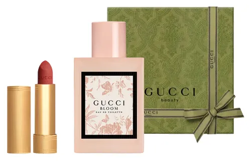 GUCCI Gucci, perfume, lipstick, floral set