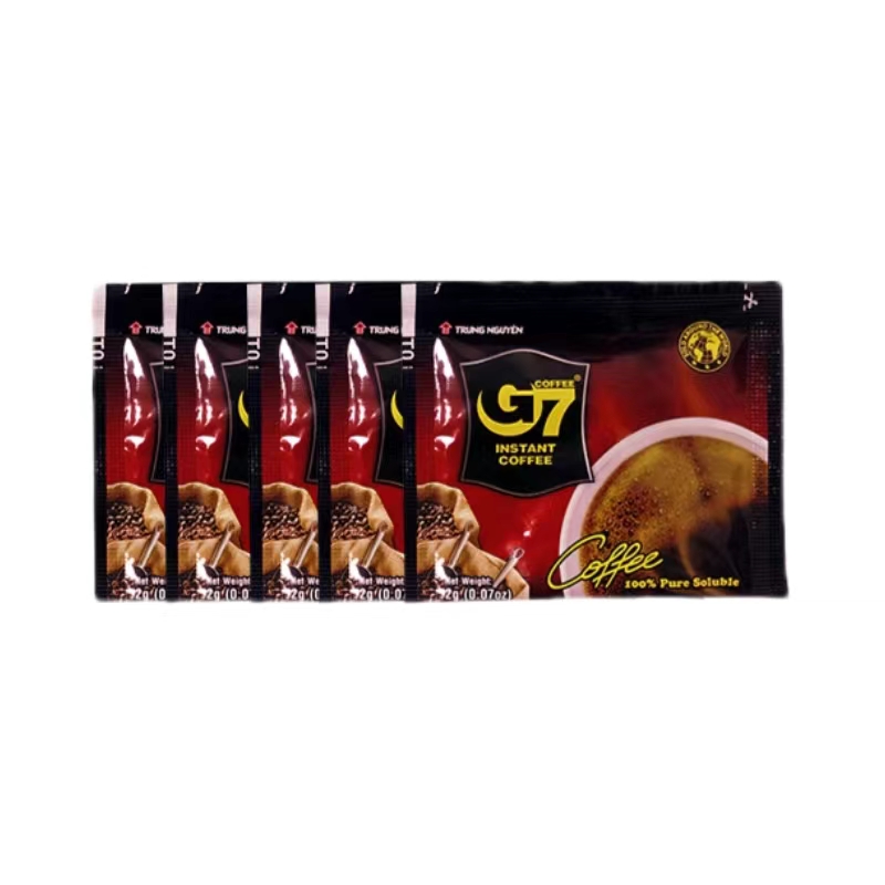 G7 COFFEE INSTANT COFFEE Coffee powder imported from Vietnam 2g/pack*5 pieces, simple package, no added sucrose, instant ice American style