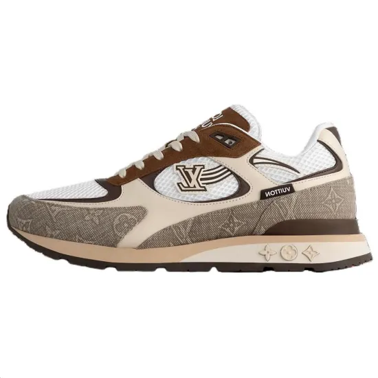 LOUIS VUITTON Run Away Casual Shoes Men Low-Top Brown
