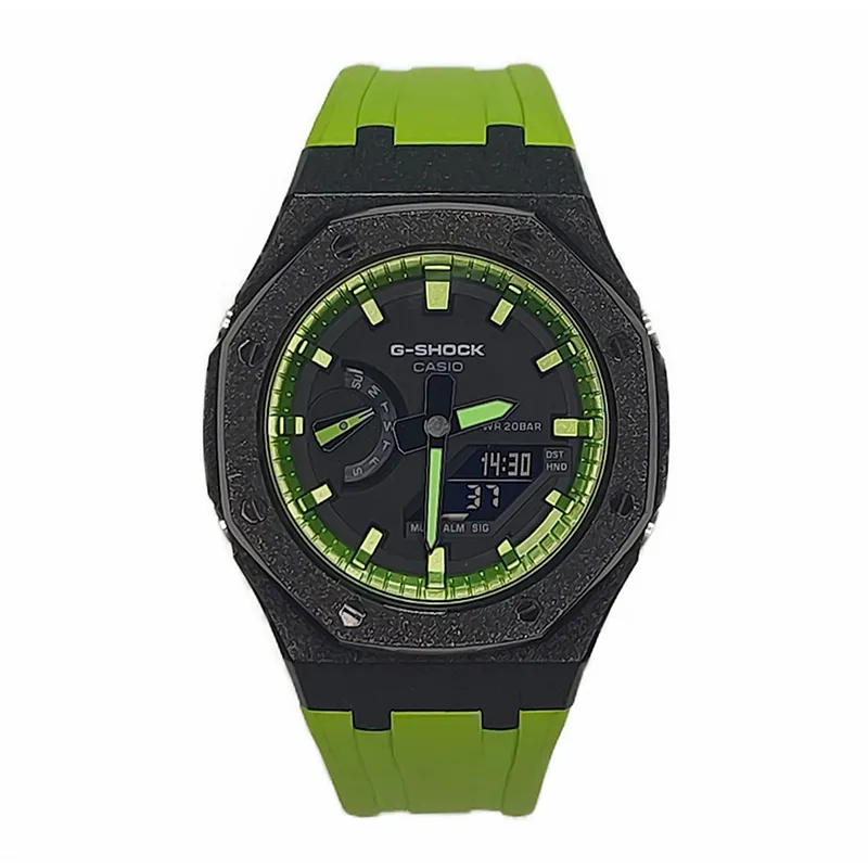 CASIO Men Liquid Crystal/Analog Dual Display Series 44mm Black Watch