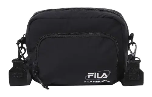 FILA Polyester Shoulder Bag, Crossbody Bag Mini Unisex Black