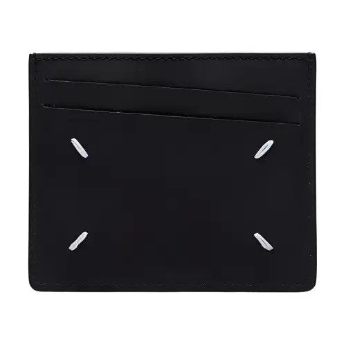 Maison Margiela Minimalist Style Leather Card Holder, Wallet Men's Black