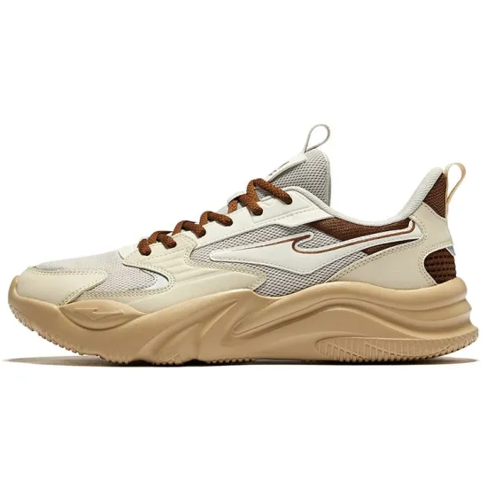 Erke Casual Shoes Men Low-Top Pale Wild Gray Hazelnut