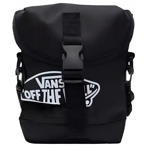 Vans Polyester Shoulder Bag, Crossbody Bag Regular Unisex Black