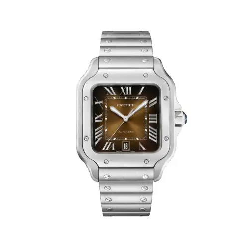CARTIER Automatic Mechanical Movement 100m Waterproof Men's Watches Watch 39.8mm Brown Watch Dial