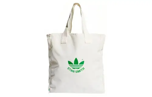 Adidas Originals Trefoil Recycled Polyester Tote Bag, Shopping Bag, Handbag, Shoulder Bag Regular Unisex White