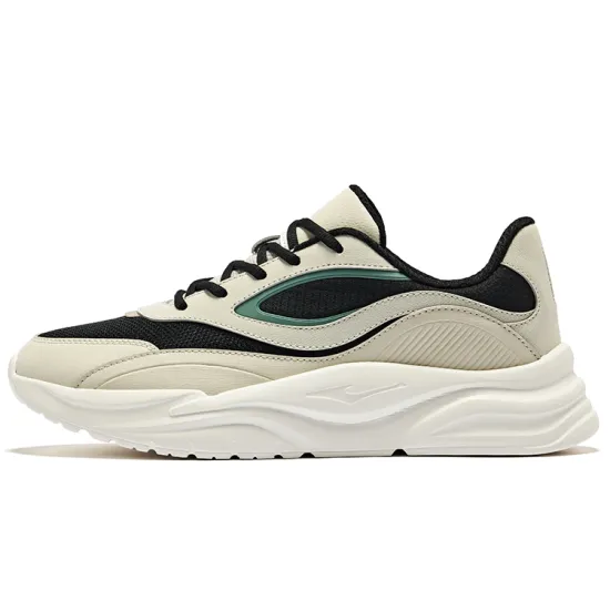 Erke Casual Shoes Men Low-Top Floating Rock Gray Jet Black