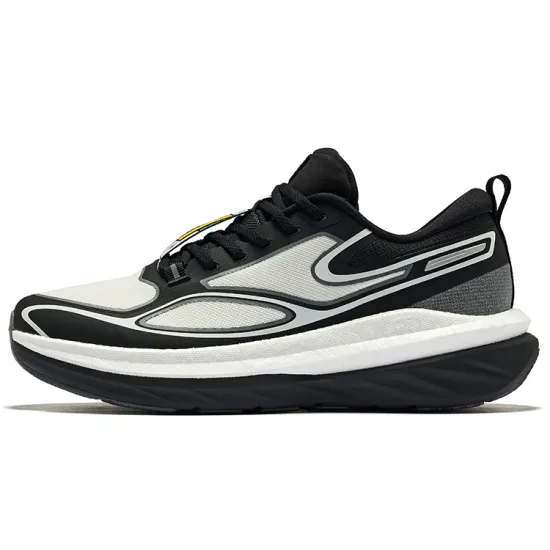 Erke Running Shoes Men Low-Top Microcrystal White/Jet Black