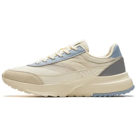 ANTA Casual Shoes Women's Low-Top Light Beige White/Dusty Blue/Dove Gray