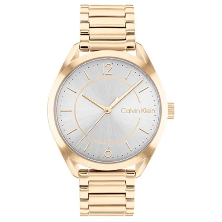 CALVIN KLEIN Wrist Watches Quartz Movement Stainless Steel Strap White Dial Women's Watch