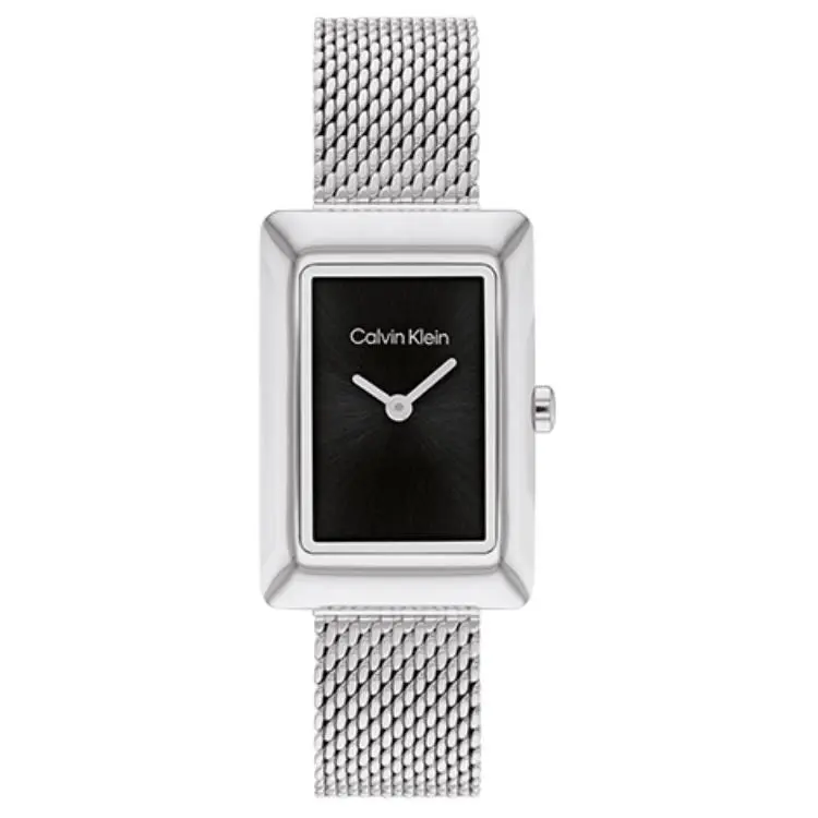 CALVIN KLEIN Wrist Watches Quartz Movement Stainless Steel Watchband Black Dial Women's Watch